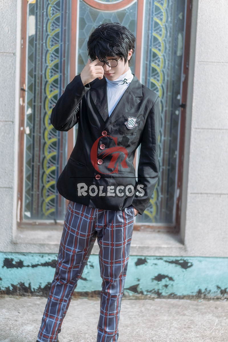 Persona 5 Joker Black Uniform Suit Game Cosplay Costumes