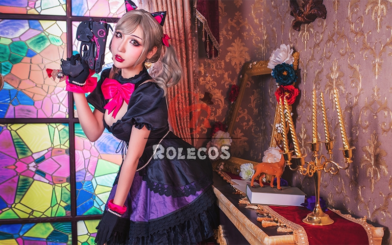 OW Dva Blackcat Dress Video Game Cosplay Costumes
