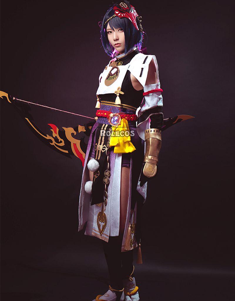 Game Genshin Impact Kujou Sara Cosplay Costume