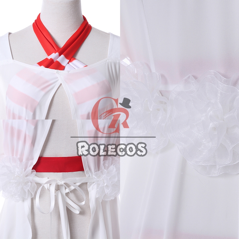 Fate Grand Order Nero White and Red Swimsuit Game Cosplay Costumes