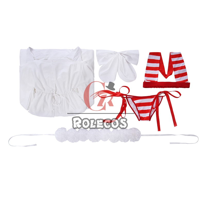 Fate Grand Order Nero White and Red Swimsuit Game Cosplay Costumes