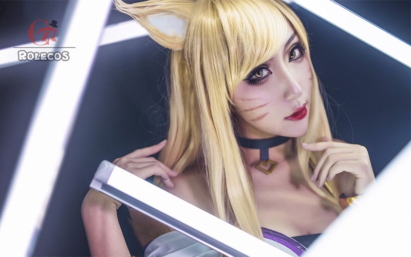 LOL KDA Skin Nine-Tailed Fox Ahri Outfit Fullsets Cosplay Costume LOL KDA Skin Nine-Tailed Fox Ahri Outfit Fullsets Cosplay Costume