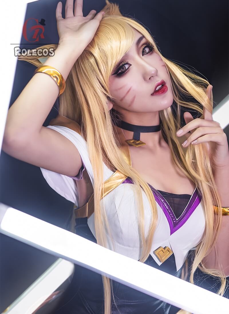 LOL KDA Skin Nine-Tailed Fox Ahri Outfit Fullsets Cosplay Costume