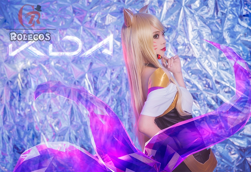 LOL KDA Skin Nine-Tailed Fox Ahri Outfit Fullsets Cosplay Costume