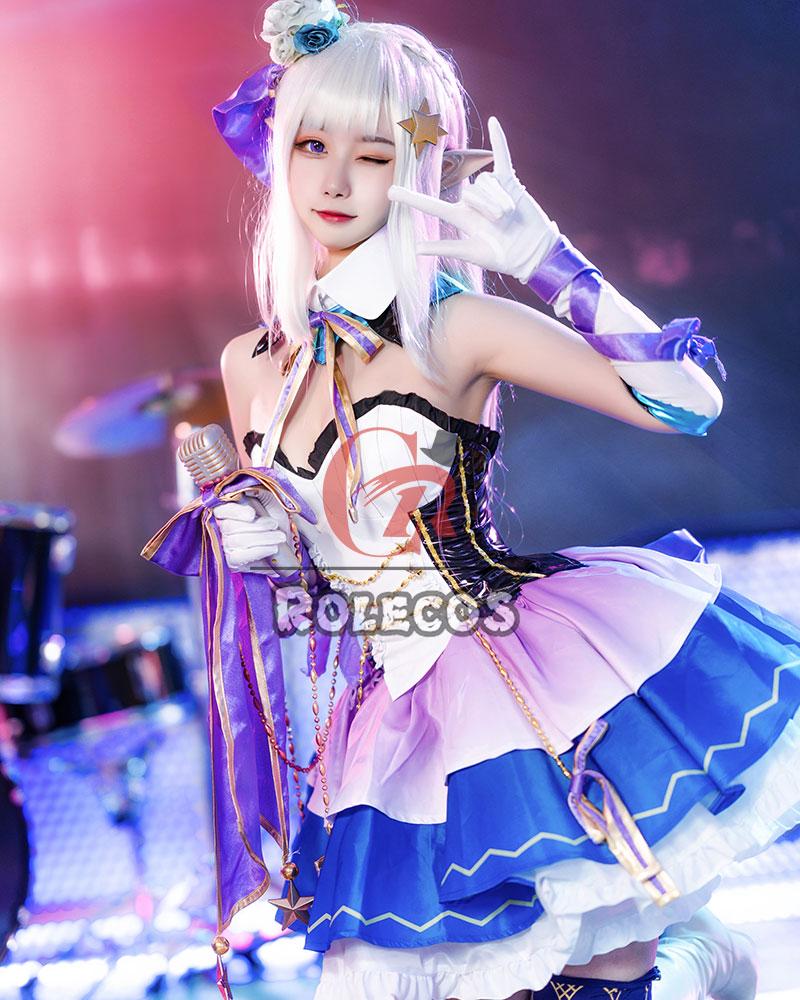 Re:Life in a Different World From Zero Emilia Emiria Anime Cosplay Costumes