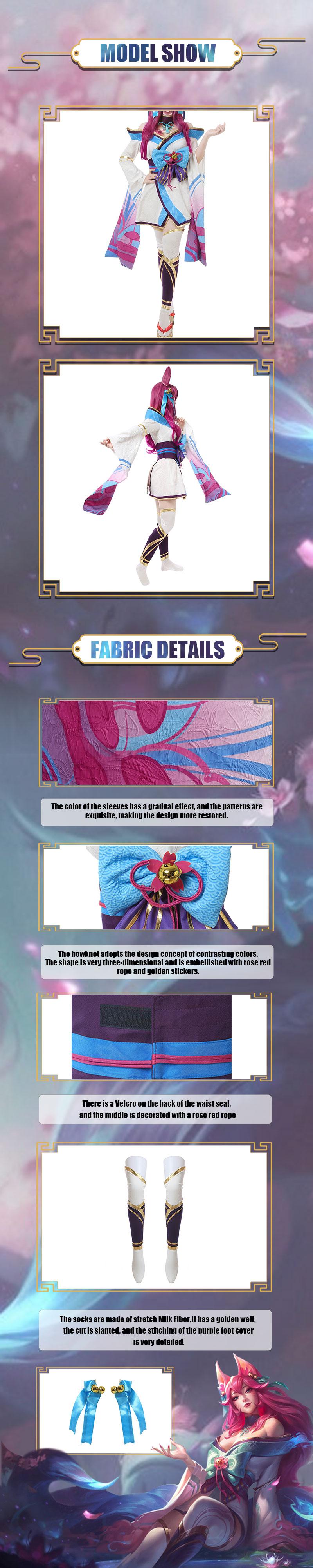 LOL Spirit Blossom Ahri Cosplay Costume