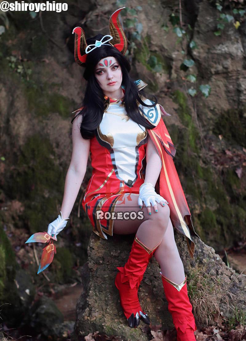 LOL Anniversary Skin Brave Phoenix Xayah Cosplay Costume