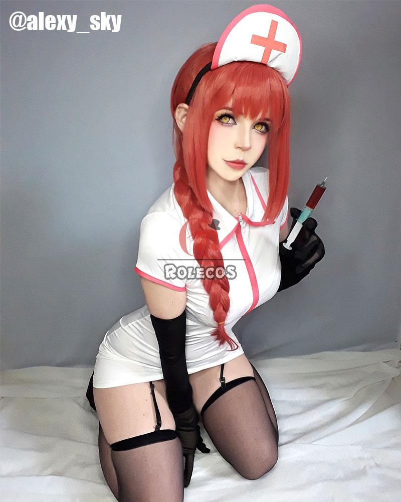 Chainsaw Man Makima Orange Weave Cosplay Wigs